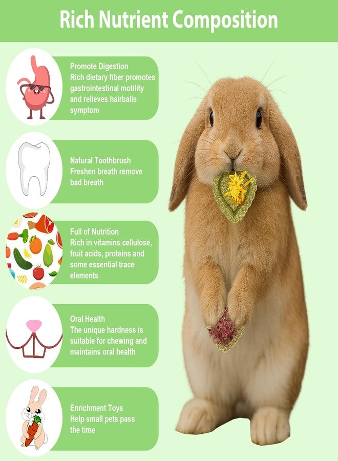 ARTKIDA 40PCS Timothy Hay Treats Bunny Rabbit Toys for Boredom, Handmade Guinea Pig Chew Treats Toys, Chinchilla Chews for Teeth Small Animals Hamster Rat Gerbil - Image 4